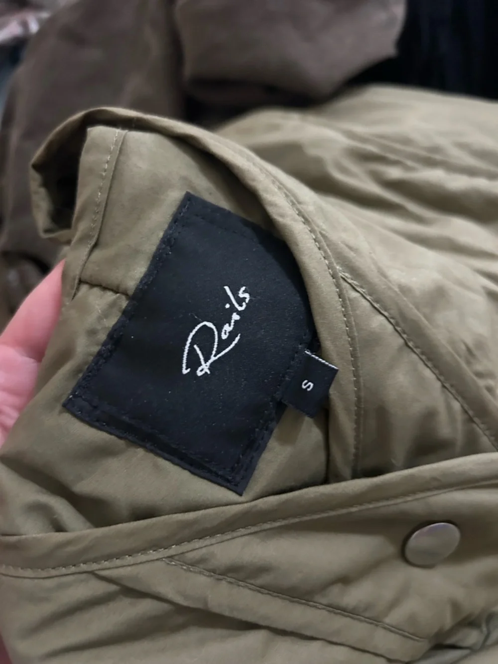 Rails Willey padded green lightweight jacket